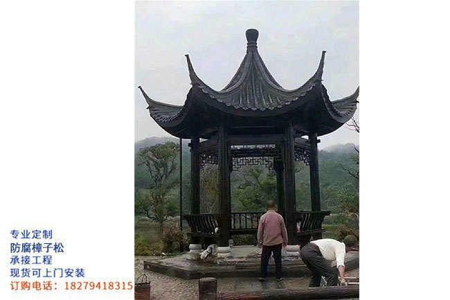 單層四角六角古建